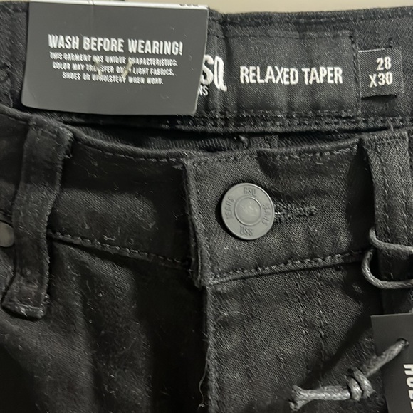 - NWT Tilly  RSQ men's black jeans relaxed taper W2830L - Picture 2 of 5